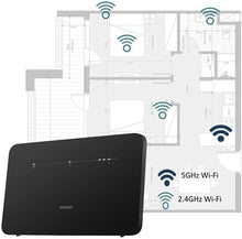 Cargar imagen en el visor de la galería, Huawei B535-232a Negro Router 4G+ LTE-A Categoría 7 Gigabit WiFi AC 2 x SMA