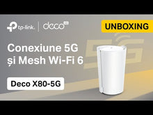 Cargar y reproducir el video en el visor de la galería, TP-Link Deco X80 5G LTE WiFi 6 AX6000 Router 2 RJ45 RJ11 2 Conector SMA Antena externa