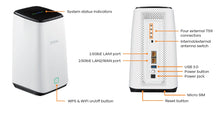 Cargar imagen en el visor de la galería, ZyXEL FWA510 Nebula 5G NR Router interior 2xRJ45 2.5G 1xUSB 3.0 4 puertos TS9 para antena externa