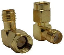 Cargar imagen en el visor de la galería, Adaptador SMA macho a SMA hembra de ángulo recto de 90 grados para cable de extensión de router 4G LTE 5G