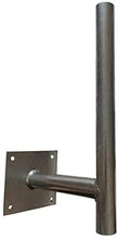 Cargar imagen en el visor de la galería, Soporte de pared Altura 45 cm, desplazamiento 25 cm diámetro 38 mm para antenas 4G LTE 5G, antena parabólica, rastrillo de TV TNT