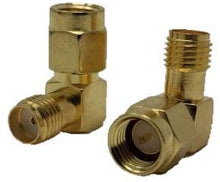 Cargar imagen en el visor de la galería, Adaptador SMA macho a SMA hembra de ángulo recto de 90 grados para cable de extensión de router 4G LTE 5G