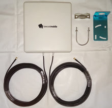 Cargar imagen en el visor de la galería, LowcostMobile PAN5G-MIMO-3500Mhz 15 dBi 2x10m cable LMR200 negro conector SMA para routers, hotspots y modem 5G