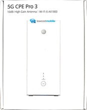 Cargar imagen en el visor de la galería, Huawei H138-380 5G CPE PRO 3 (GHTelcom) Router Categoría 19 WFi 6+ 2 puertos RJ45 Ranura NanoSIM Box 5G