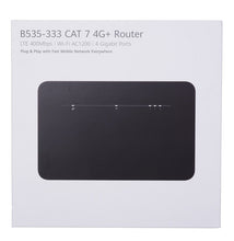 Cargar imagen en el visor de la galería, Huawei B535-333 Negro Router 4G + LTE LTE-A Categoría 7 Gigabit WiFi AC 2 x SMA para antena externa 4 puertos Ranura RJ45 nanoSIM Box 4G