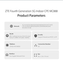 Cargar imagen en el visor de la galería, ZTE MC888 5G WiFi 6 2 RJ45 10 Gigabit 1 RJ11 nanoSIM