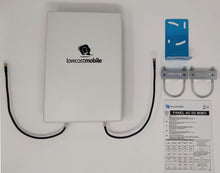 Cargar imagen en el visor de la galería, LowcostMobile PAN5G-MIMO-2021 12dBi 2x30cm Antena 4G 5G SMA Cable ALSR200 para Huawei B818, B715, 5G CPE PRO, Asus, TP LINK, Netgear y +
