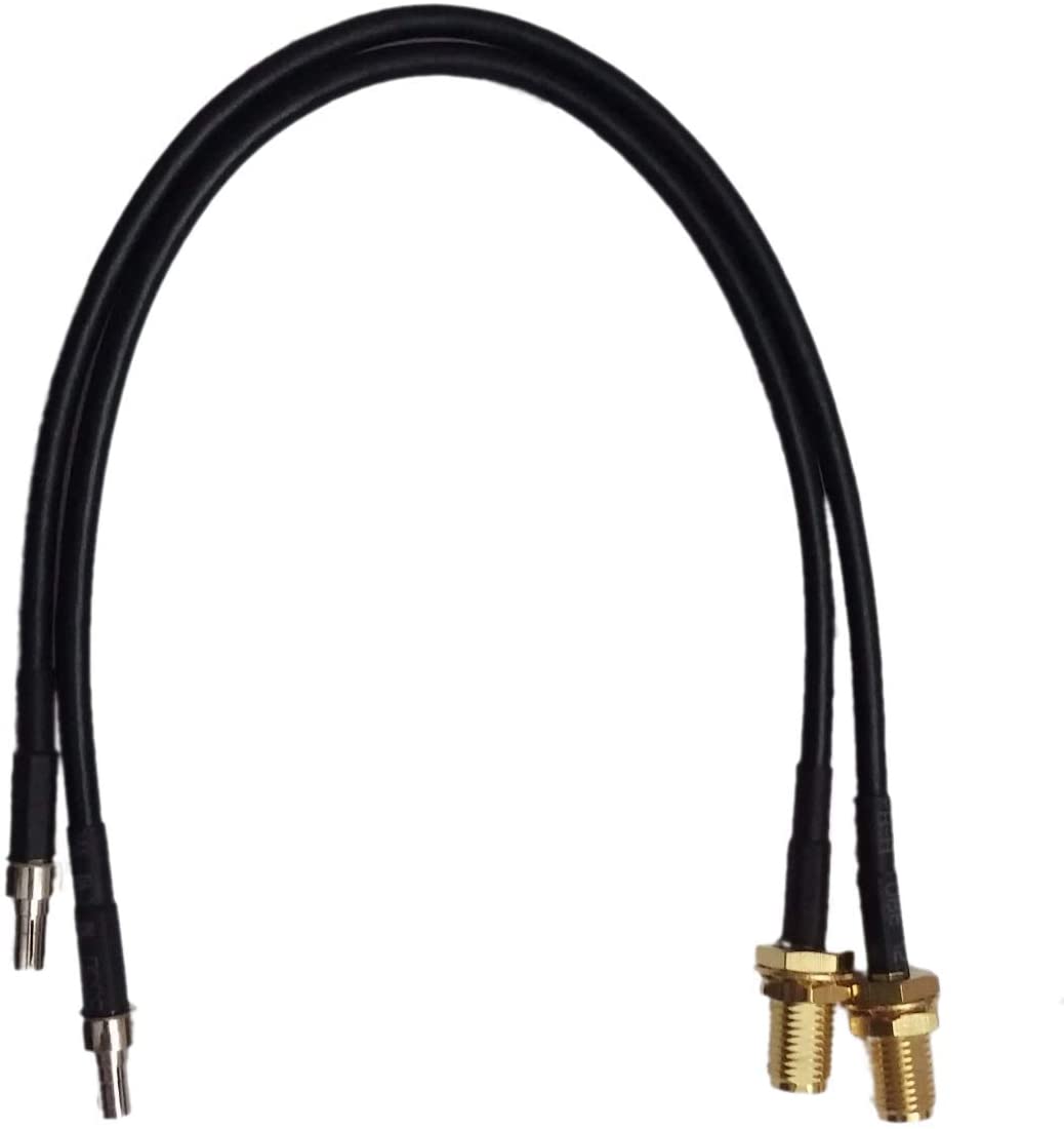 Adaptador CRC9 macho (TS5) a SMA Hembra cable negro 20cm para antena externa Compatible 4G LTE Huawei E5180 Router y Módem Hotspot