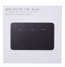 Cargar imagen en el visor de la galería, Huawei B535-333 Negro Router 4G + LTE LTE-A Categoría 7 Gigabit WiFi AC 2 x SMA para antena externa 4 puertos Ranura RJ45 nanoSIM Box 4G
